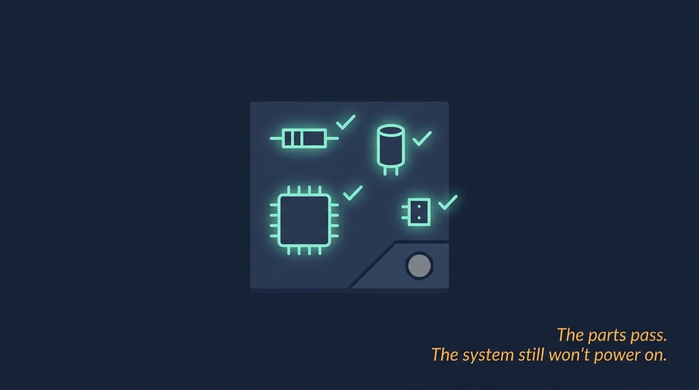 The Parts Pass. The System Still Won't Power On.